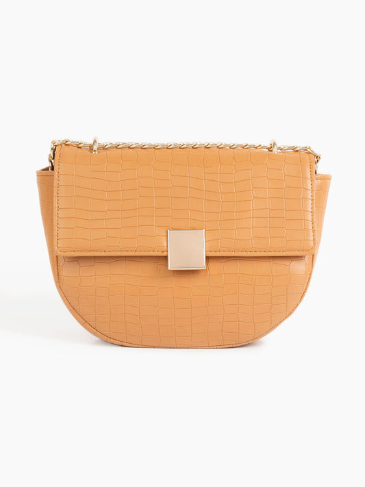 Nova Thrives - Snake-Embossed Shoulder Bag